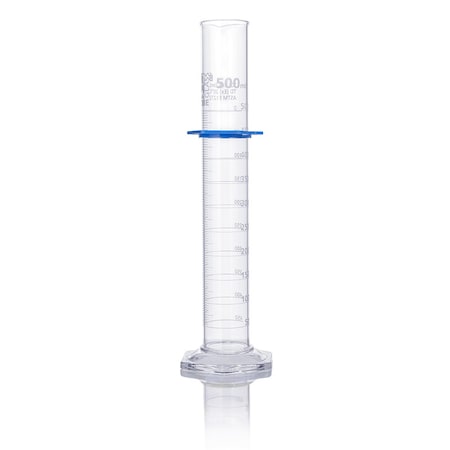 Globe Scientific Cylinder, Graduated, Globe Glass, 500mL, Class B, To Deliver (TD), Dual Grads, ASTM E1272, 1/Box 8330500